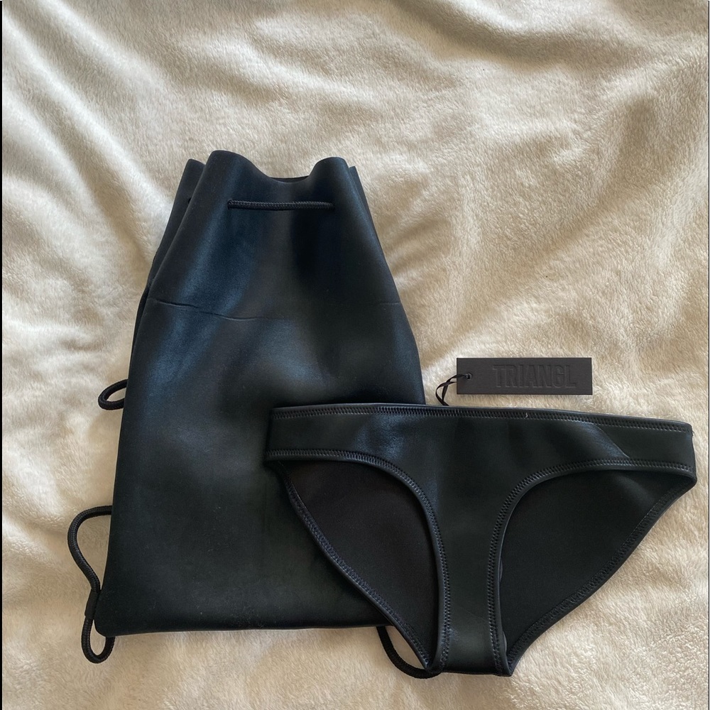 NWT black triangl bikini bottoms